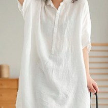 MA 빅사이즈 언발핏 린넨 롱원피스
