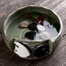 미니연못 물고기무늬 금붕어 수반어항, 혼합색상