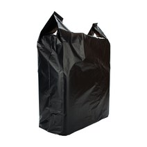 쓰리포 손잡이 마트 비닐봉투 검정, 36L, 1개