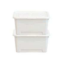 보노하우스 탑백 리빙박스 24L, 화이트, 2개