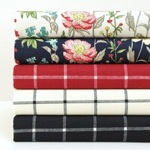 슈슈룸 옥스포드 원단 5종 세트 SH-285, 꽃 체크