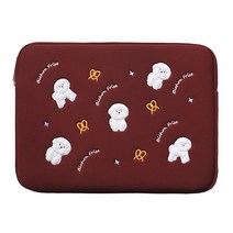 쁘숑앤포숑 15 노트북 파우치 패턴, BURGUNDY
