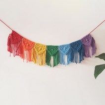 리치덕 레인보우 마크라메 캠핑 가랜드, B, 1개