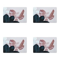 바쿠스 북유럽 스타일 나뭇잎 일러스트 식탁매트 4p, LEGACY, 45 x 30 cm
