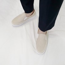 디아 남성용 레노 포인트 가죽 스티치 밴딩 슬립온 3cm