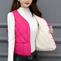 마켓A 여성용 플리스 슬림핏 조끼