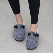 여성용 겨울 퍼안감 방한 털슬리퍼 모크뽀글이