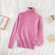 안다로미 여성용 라이프스타일 목폴라 니트