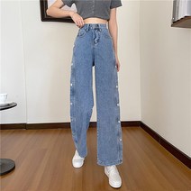 MA 사이드트임 버튼 청바지