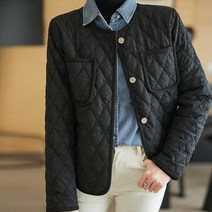 패션풀 여성용 링클 트위드 퀼팅 패딩 28802