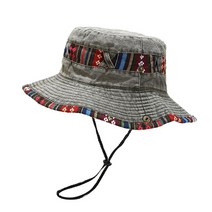 에이팀 빈티지 플라워 등산 모자, 그레이