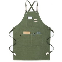 마음이음마켓 맞춤 작업복 앞치마 61 x 80 cm, 카키, 1개