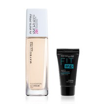 메이블린 슈퍼스테이 파운데이션 30ml + 미니 프라이머 5ml 세트, 110 포슬린(파운데이션), 랜덤발송(프라이머), 1세트