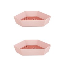 앤티스 로벨리아 이중 배수 바구니 삼각, 핑크, 2개