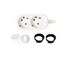 오성정밀 접지 멀티탭 2구 2M + 안전캡 2p + 선정리 찍찍이 2p PON1122 세트, 1세트