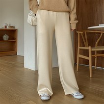 여성용 쫀쫀 밴딩 와이드 트레이닝팬츠