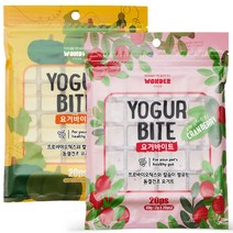 원더푸드 반려동물 요거 바이트 간식, 호박, 크랜베리, 2개