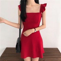 MA 숄더 프릴 나시 원피스