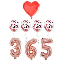 파티쇼 은박 365일 파티 기념일 풍선 세트, 혼합색상, 1세트