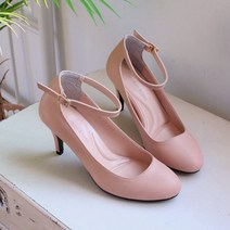 르본디 둥근코 메리제인 힐 8cm