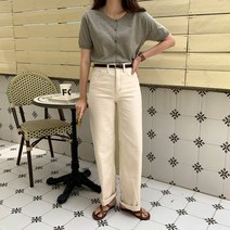 여성용 도레드 베이직 컬러 일자팬츠 PT7423K14