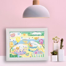 귀여운 캐릭터 보석십자수 액자, 105호