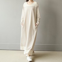 비나인 여성용 메이젠 스트라이프롱원피스