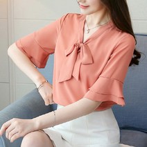 안다로미 류엘 리본 블라우스