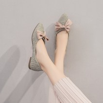 아이엠몽 여성용 우아한 가비스 리본 플랫 슈즈