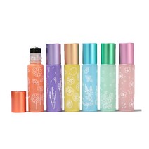 라인 프린팅 파스텔컬러 롤온공병 10ml 6종 세트, 컬러(뚜껑), 1세트