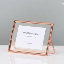 다사닷컴 북유럽풍 회전형 스틸 액자 프레임, 가로 로즈골드