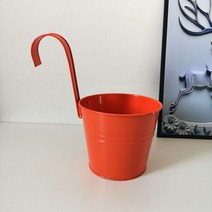 아로무드 원예 발코니 철 걸이 화분, 오렌지