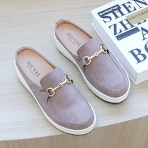 여성용 슈벨 딘딘 통굽 키높이 클래식 블로퍼형 슬리퍼