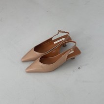 엣지 베이직 스틸레토 미들 슬링백 4cm