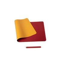 리틀린 양면 빅 키보드 마우스 패드 데스크 매트, 와인옐로우