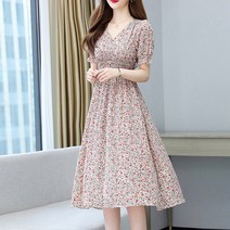 여성용 블랙101 메르티오 브이넥 미디움 원피스 CH-2318303