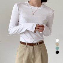보에리에 여성용 텐셀 소프트 골지 티셔츠