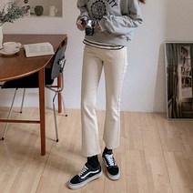 큐니걸스 일반버전 수선놉7 기모 밑단커팅부츠컷팬츠
