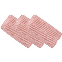접이 가능한 흡착식 실리콘 미니 손 빨래판, 핑크, 3개