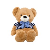 블랑가또 대형 곰 인형, 120cm, 브라운 블루 스웨터 리본