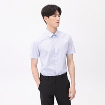 마인드브릿지 남성용 이지케어 스판 체크 반팔 드레스 셔츠 세미 MVDS3185