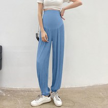 시원하고 캐주얼한 와이드 주름 임산부 바지
