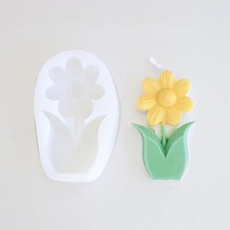 홈플로우 아로마 석고 플라워 캔들 실리콘 몰드 해바라기