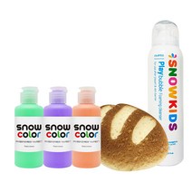 스노우키즈 바게트 스펀지 + 스노우 물감 70B + 플레이버블 250ml, 3색