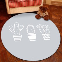 알럽홈 북유럽 럭셔리 원형 발매트, TYPE21