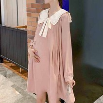 에스텔라 귀여운 프릴리본 포인트 임산부 원피스 MYP022