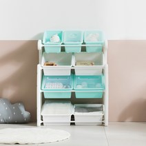 루나스토리 에코 미니 정리함 레고수납함 세트, A 민트