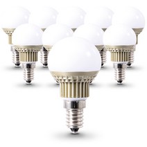 씨티오 불투명 미니클립톤 LED 전구 4.5W 14mm, 전구색, 10개