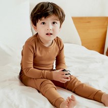 배냇베이비 아동용 데일리솔리드 긴팔 실내복 세트