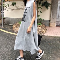 민성컴퍼니 캐주얼 민소매 임산부 롱 원피스 2p